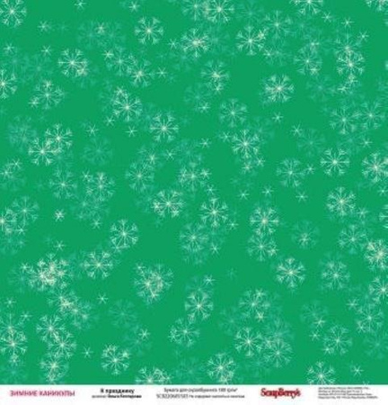 Papier do scrapbookingu dwustronny 30,5 x 30,5 cm HAPPY HOLIDAYS ScrapBerry`s